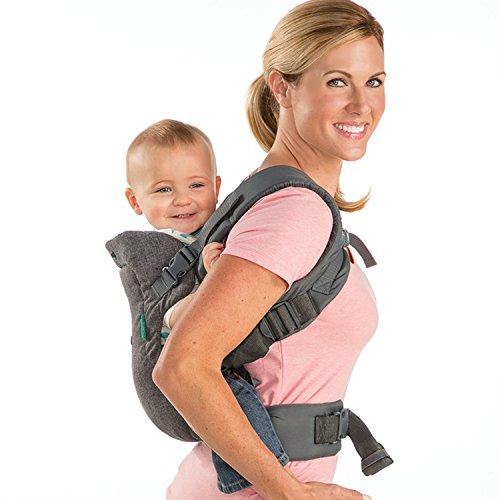 Infantino Flip Advanced 4-in-1 Carrier - Ergonomic, convertible, face-in and face-out front and back carry for newborns and older babies 8-32 lbs