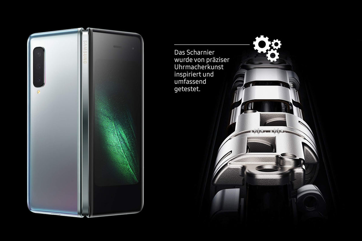 Samsung Galaxy Fold 5G (18,81 cm) 512 GB internminne, 12 GB RAM, Dual SIM, Android, tysk version, space silver
