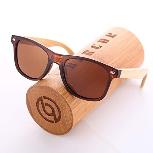 Barcur Wood Sunglasses Spring Hinge Bamboo Sunglasses Men Women Wooden Sun Glasses