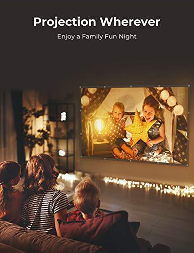 VANKYO StayTrue Projector Screen, 120 Inch Projection Screen 4K HD, 16:9, Foldable Wrinkle-Free Movies Screen(1.1 GAIN, 160°Viewing Cone) for Vankyo Leisure 3 Projector, Support Front Rear Projection