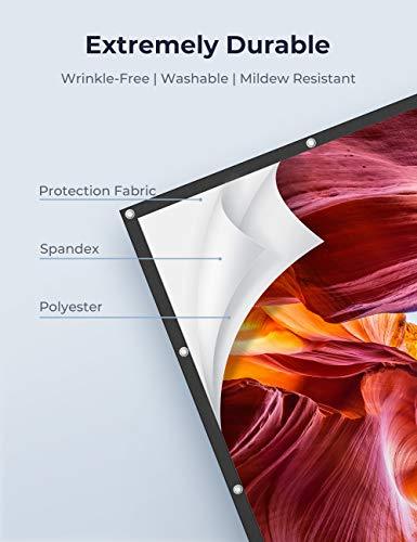 VANKYO StayTrue Projector Screen, 120 Inch Projection Screen 4K HD, 16:9, Foldable Wrinkle-Free Movies Screen(1.1 GAIN, 160°Viewing Cone) for Vankyo Leisure 3 Projector, Support Front Rear Projection
