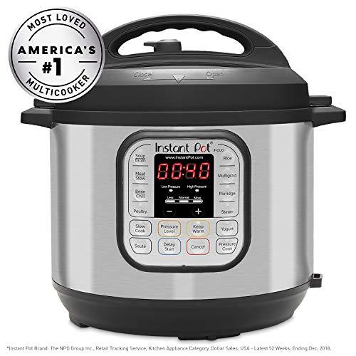Instant Pot Duo 7-in-1 Electric Pressure Cooker, Sterilizer, Slow Cooker, Rice Cooker, Steamer, Saute, Yogurt Maker, and Warmer, 6 Quart, 14 One-Touch Programs