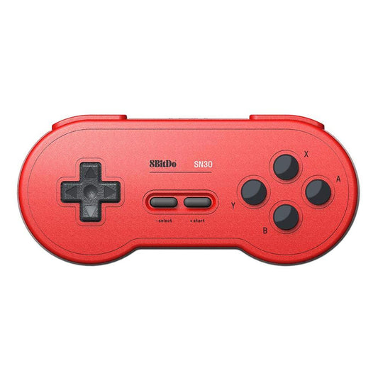 Asiproper SN30 retro trådlös Bluetooth Joystick gamepad controller för niondisk switch spelkonsol Android PC telefon Mac OS, röd