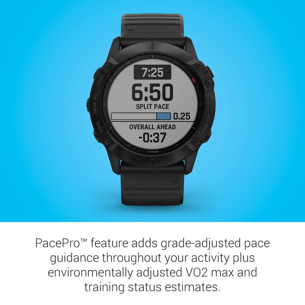 Garmin fenix 6 GPS-multisport-smartklocka med pulsmätning på handleden