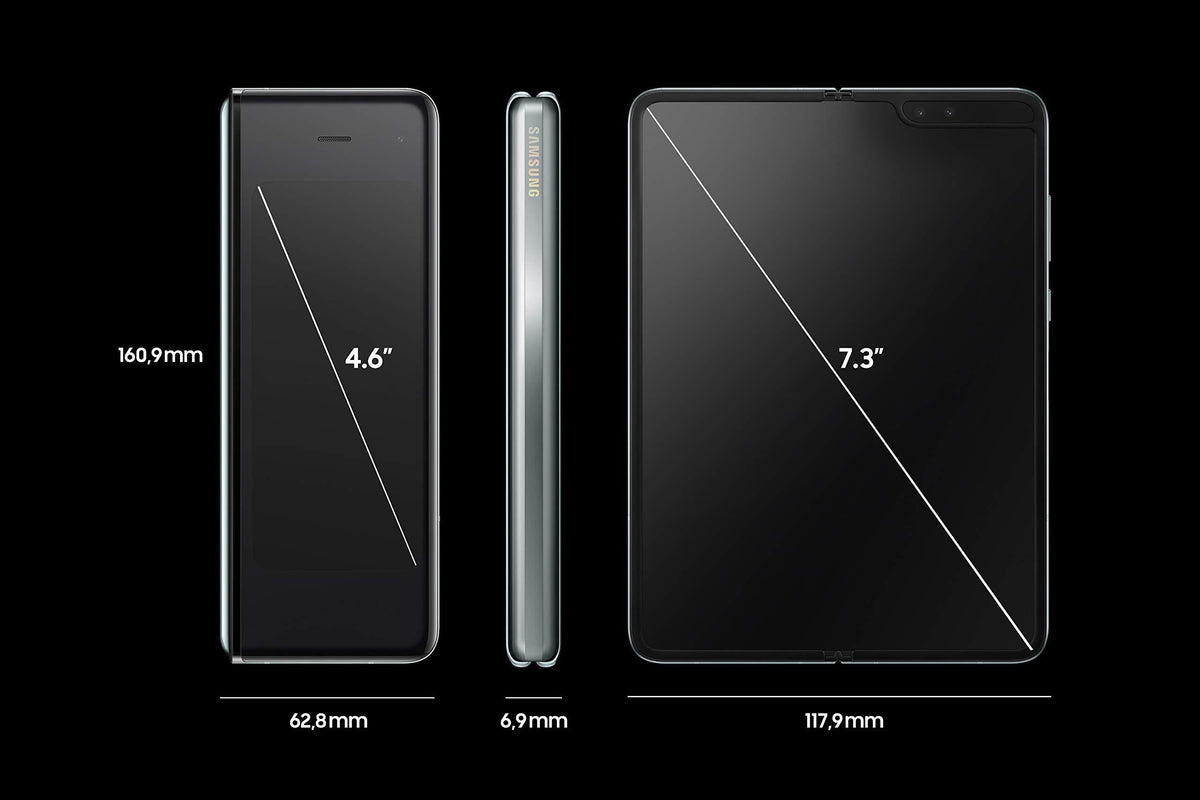 Samsung Galaxy Fold 5G (18,81 cm) 512 GB internminne, 12 GB RAM, Dual SIM, Android, tysk version, space silver
