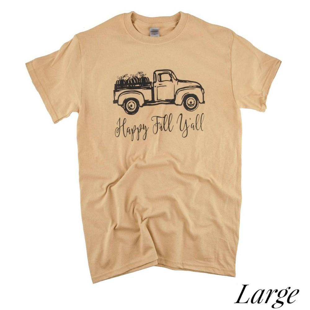 happy fall ya ll truck graphic-tee